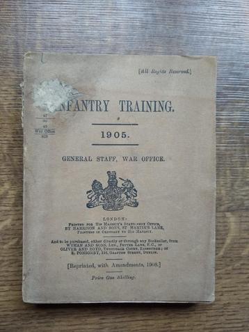 Livret anglais d'instruction militaire WW1 (1905) disponible aux enchères