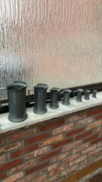 Set of vintage pewter measuring jugs – Peltrato 95%, Antiek en Kunst, Ophalen