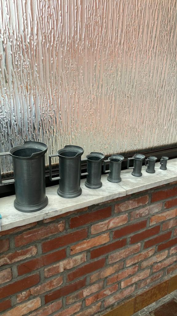 Set of vintage pewter measuring jugs – Peltrato 95%, Antiquités & Art, Antiquités | Étain, Enlèvement