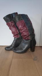 Knielaarzen met hak, Kleding | Dames, Hoge laarzen, Blauw, Ophalen of Verzenden, Gedragen