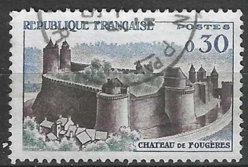 Frankrijk 1960 - Yvert 1236 - Kasteel van Fougeres (ST), Timbres & Monnaies, Timbres | Europe | France, Affranchi, Envoi