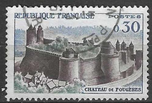Frankrijk 1960 - Yvert 1236 - Kasteel van Fougeres (ST), Postzegels en Munten, Postzegels | Europa | Frankrijk, Gestempeld, Verzenden
