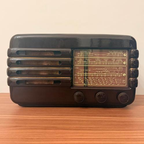 VINTAGE ITALIAANSE PHILIPS BI491A BUIZENRADIO 1951 RADIO, Antiek en Kunst, Antiek | Tv's en Audio, Verzenden