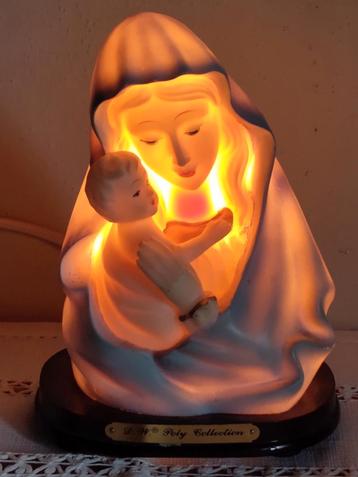 Maria en kind Jezus, met lichtje - D. W. Poly Collection beschikbaar voor biedingen