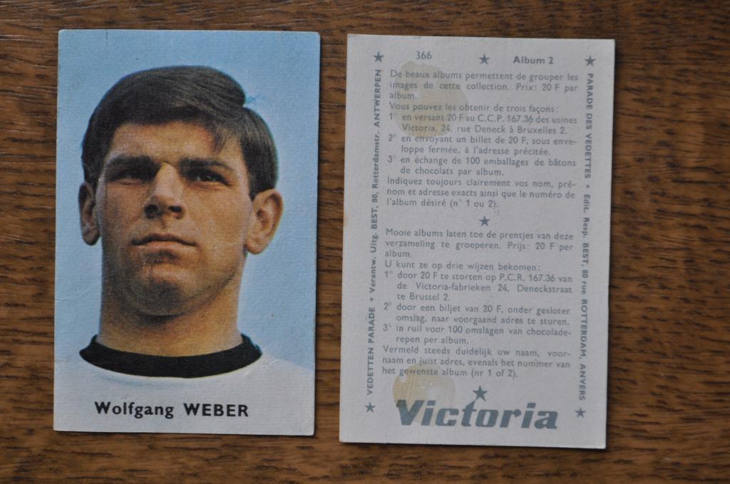 VICTORIA PRENTJE VOETBALLER WOLFGANG WEBER, Ophalen of Verzenden, Gebruikt, Plaatje