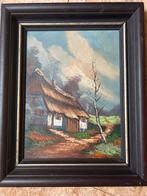 twee ingelijste olieverfschilderijen van Bergeu, Antiek en Kunst, Ophalen