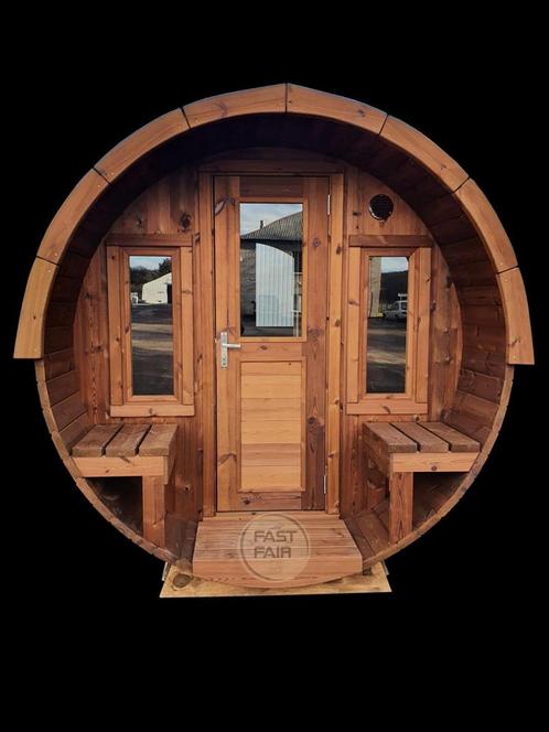 BARREL SAUNA | thermo wood | op maat | cabines, Sport en Fitness, Sauna, Nieuw, Ophalen