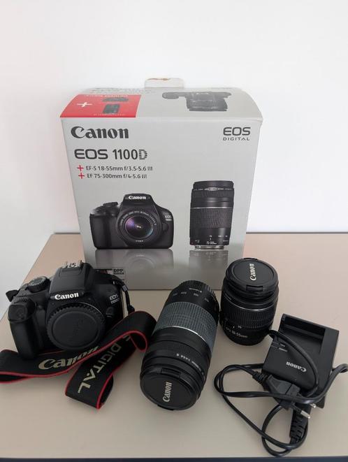 Spiegelreflex Camera Canon EOS 1100D met 2 lenzen te koop, Audio, Tv en Foto, Fotocamera's Digitaal, Gebruikt, Spiegelreflex, Canon