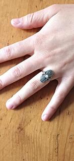 Antieke Art Deco witgouden ring, 9 karaats met parel, Goud, Ophalen of Verzenden, Ring