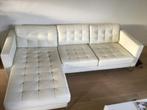 Zetel (wit leder) van ikea (model Landskrona), Huis en Inrichting, Ophalen, 250 tot 300 cm, Gebruikt, 125 tot 150 cm