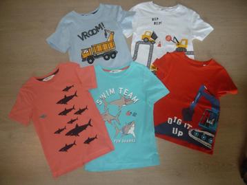 5 x t-shirt 122 beschikbaar voor biedingen