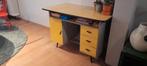 vintage bureau, 3 laden, 1 kastdeurtje., Ophalen, Gebruikt