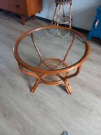 Rotan ronde salontafel, Huis en Inrichting, Ophalen of Verzenden, Zo goed als nieuw