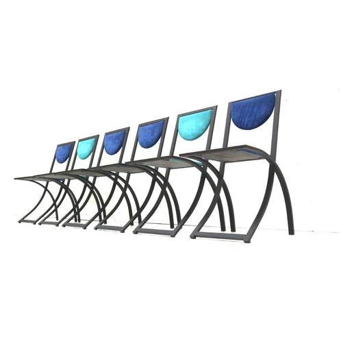 6x Vintage design stoelen jaren '70 '80 midcentury chairs, Huis en Inrichting, Zetels | Voetbanken en poefs, Verzenden