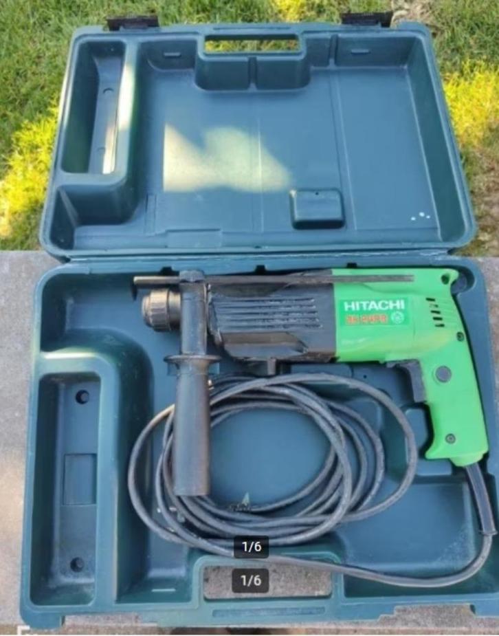 Hitachi Boorhamer DH24PB, Doe-het-zelf en Bouw, Gereedschap | Boormachines, Zo goed als nieuw, Boormachine, 600 watt of meer, Klopboormechanisme