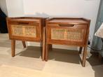 Deux tables de nuit maison du monde en cannage, Ophalen, Zo goed als nieuw, Hout