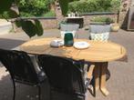 Teakhouten tuinset Teak&Garden tuintafel+Sun garden stoelen, Ophalen, 4 zitplaatsen, Teakhout, Zo goed als nieuw