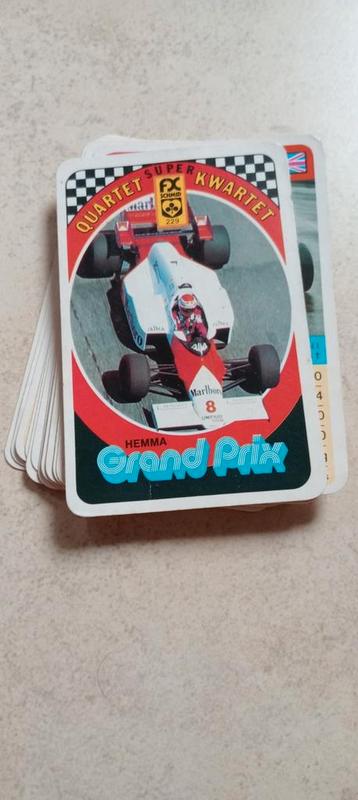 Jeu de 19 cartes super quartet n229 Grand Prix Voitures  beschikbaar voor biedingen
