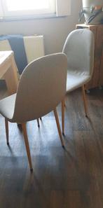 4 chaises  salle à manger ou cuisine grises, Enlèvement, Utilisé, Gris, Quatre