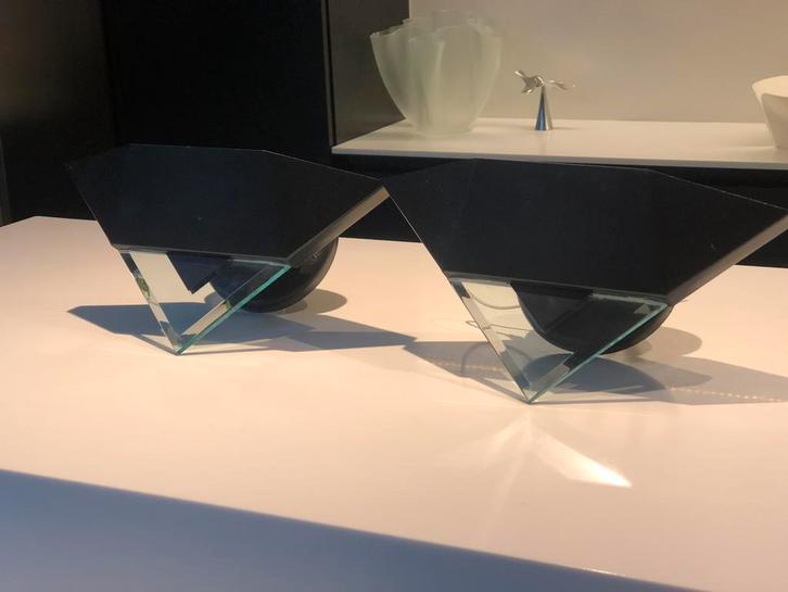 Deux appliques vintage 1980 Memphis, Huis en Inrichting, Lampen | Wandlampen, Glas, Ophalen