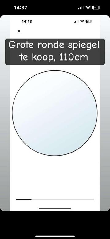 Grote ronde spiegel 110 cm beschikbaar voor biedingen