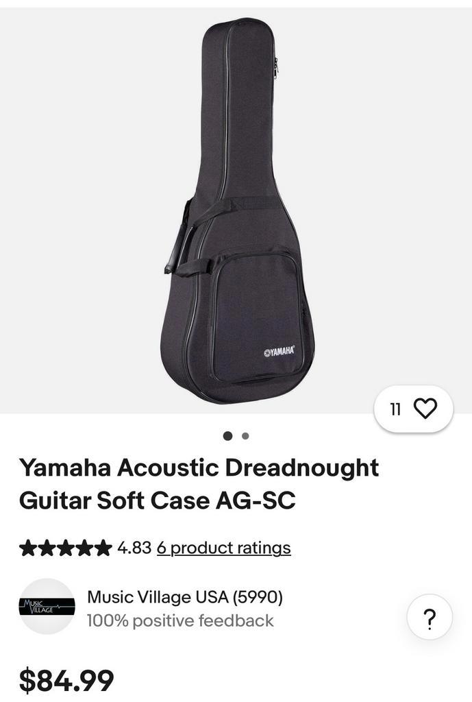 Yamaha versterkte gigbag voor akoestische gitaar, Muziek en Instrumenten, Snaarinstrumenten | Gitaren | Akoestisch, Nieuw, Ophalen