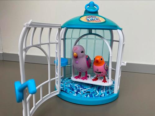 Little Live Pets 2 Vogels met kooi, Kinderen en Baby's, Speelgoed | Educatief en Creatief, Zo goed als nieuw, Elektronica, Met geluid