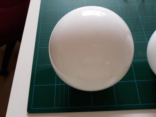 Appliques (6) globe blanc opaque, Huis en Inrichting, Lampen | Wandlampen, Gebruikt, Glas, Ophalen