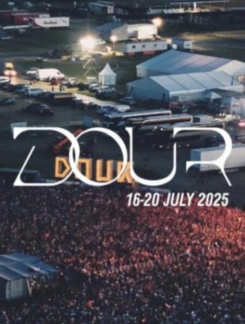 Dour festival 5 dagen kampeercomfort 2 personnes  beschikbaar voor biedingen