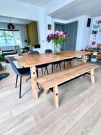 Eettafel + bank, Huis en Inrichting, Ophalen of Verzenden, Zo goed als nieuw, Rechthoekig