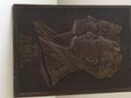 Een prachtige bronzen plaquette van koning Leopold III van B, Ophalen