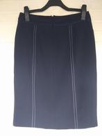 Donkerblauwe kokerrok + witte stiksels, Diane Laury, F40, Zo goed als nieuw, Ophalen, Maat 38/40 (M), Diane Laury