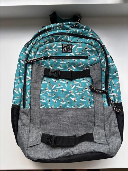 Rugzak " O' Neill" grijs-groen met laptop compartiment, Handtassen en Accessoires, Tassen | Rugtassen, Gebruikt, Overige merken