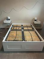 2-persoonsbed met lattenbodem en 4 opbergschuiven, 140 cm, Enlèvement, Utilisé, 200 cm