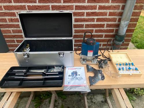 Bovenfrees + extra frezen en toebehoren, Doe-het-zelf en Bouw, Gereedschap | Freesmachines, Zo goed als nieuw, Bovenfrees, Ophalen