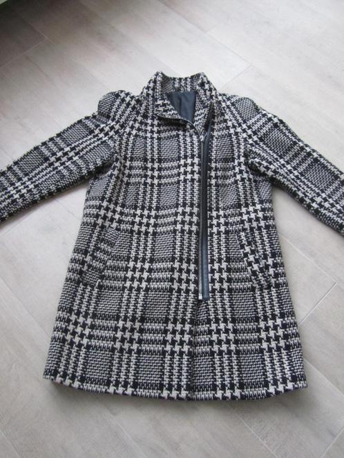 MS mode zwart geruite winterjas maat zie omschrijving, Kleding | Dames, Jassen | Winter, Zo goed als nieuw, Maat 42/44 (L), Zwart