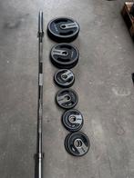 75kg Sidea Rubberen Pu Gewichten , LMX Olympische Barbell, Sport en Fitness, Ophalen, Zo goed als nieuw, Halterschijven