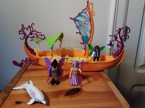 PLaymobil praalschip van de feeën met dolfijn - compleet, Kinderen en Baby's, Speelgoed | Playmobil, Zo goed als nieuw, Complete set