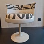 60ies stoeltje met zebraprint stof, Huis en Inrichting, Fauteuils, Ophalen, Zo goed als nieuw, Stof