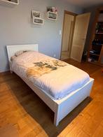 Lit enfant bois massif + matelas 90x200, Enfants & Bébés, 85 à 100 cm, Enlèvement, Matelas, 180 cm ou plus