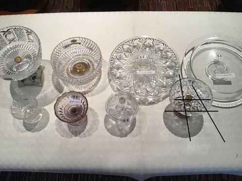 7 bonbonnièrres aan spotprijzen, Antiek en Kunst, Antiek | Glaswerk en Kristal, Ophalen of Verzenden