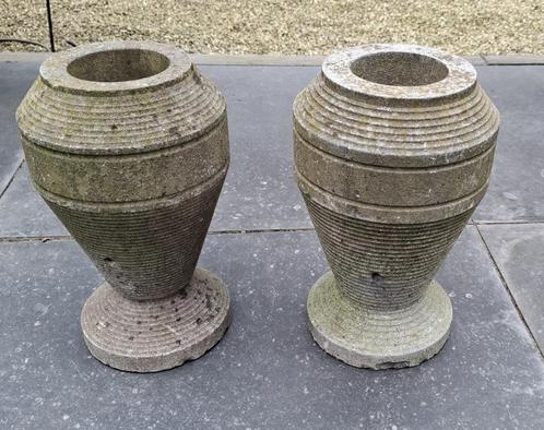 2 antieke grafvazen natuursteen arduin, Antiek en Kunst, Antiek | Woonaccessoires, Ophalen