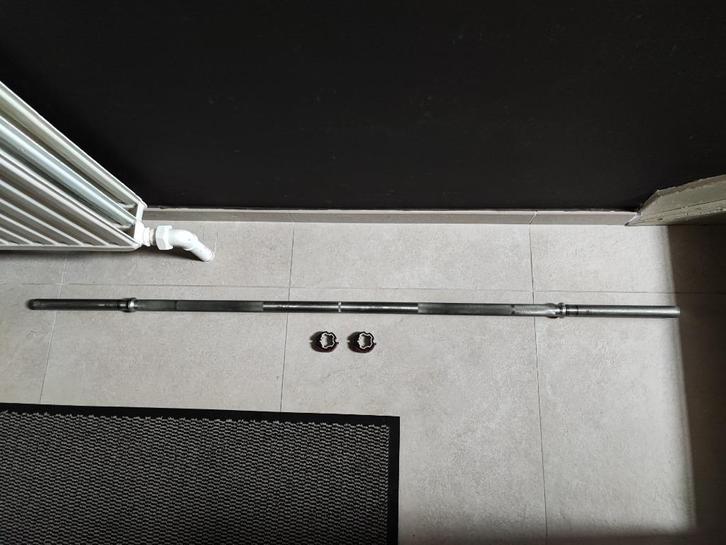 Lange baar 155cm (28mm), Sport en Fitness, Fitnessmaterialen, Gebruikt, Halterstangen, Armen, Benen, Borst, Buik, Rug, Ophalen