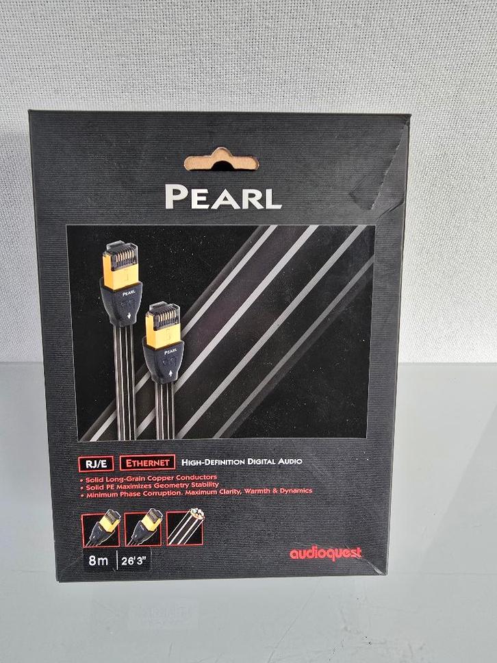 AudioQuest Pearl RJ/E Ethernet Cable - 8 mètres, TV, Hi-fi & Vidéo, Câbles audio & Câbles de télévision, Comme neuf, Autres câbles