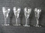 Lot van 4 stuks OUDE  portoglazen Emaille tekst   BURINGHAM, Ophalen of Verzenden, Zo goed als nieuw, Borrel- of Shotglas
