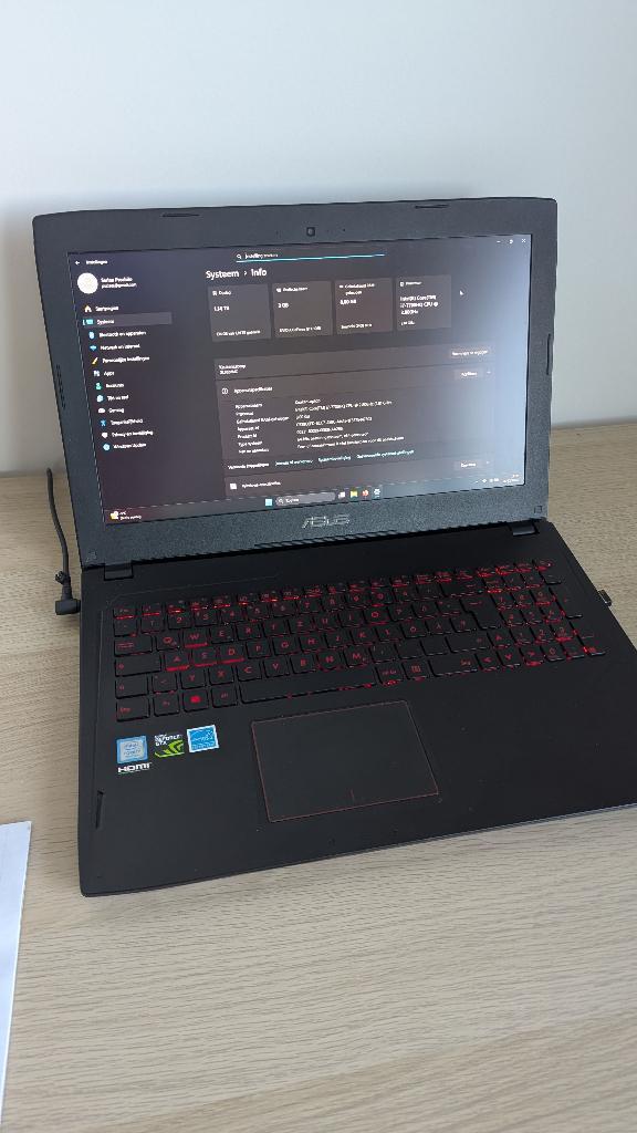ASUS FX502VM Gaming Laptop, Computers en Software, Windows Laptops, Gebruikt, 15 inch, HDD, SSD, 2 tot 3 Ghz, 8 GB, Qwerty, Met videokaart