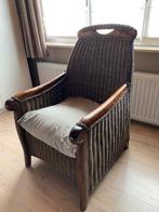 Mooie oude rieten stoel, Huis en Inrichting, Fauteuils, Riet of Rotan, Minder dan 75 cm, Gebruikt, Ophalen of Verzenden