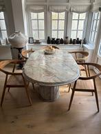 Prachtige calacatta perniche/roche bobois marmeren eettafel, Huis en Inrichting, Ophalen, Zo goed als nieuw