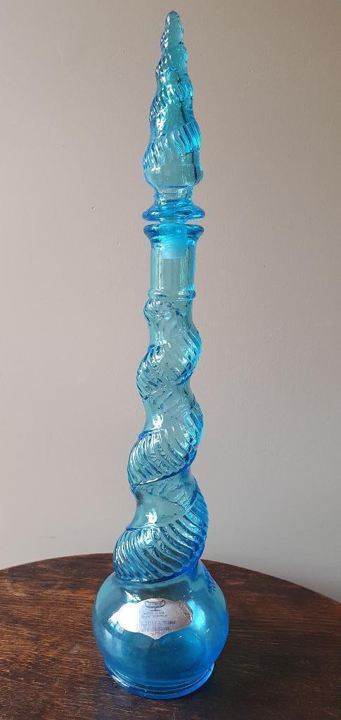 Glazen fles met stopper/Italiaans glas/ Murano karaf, Antiek en Kunst, Antiek | Glaswerk en Kristal, Ophalen of Verzenden