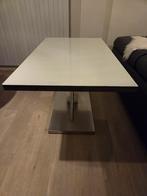Tafel modern design met glazen blad L 140 B 80 H 76, Ophalen